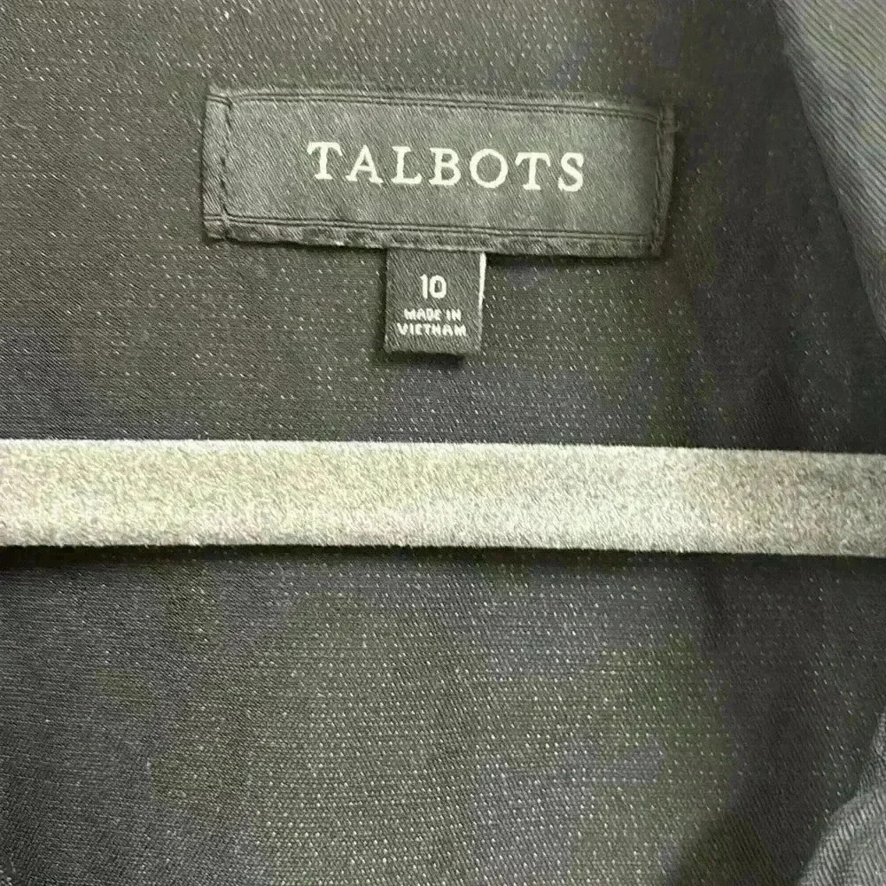 Talbots Black Jacket Zipper & Snaps 2 Zip Pockets Size M - Picture 9 of 15